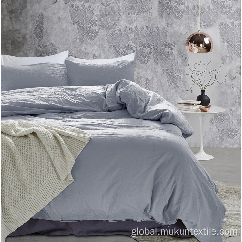 Washed Cotton Bedding Set washed cotton bed sheet bedding duvet cover sets Supplier